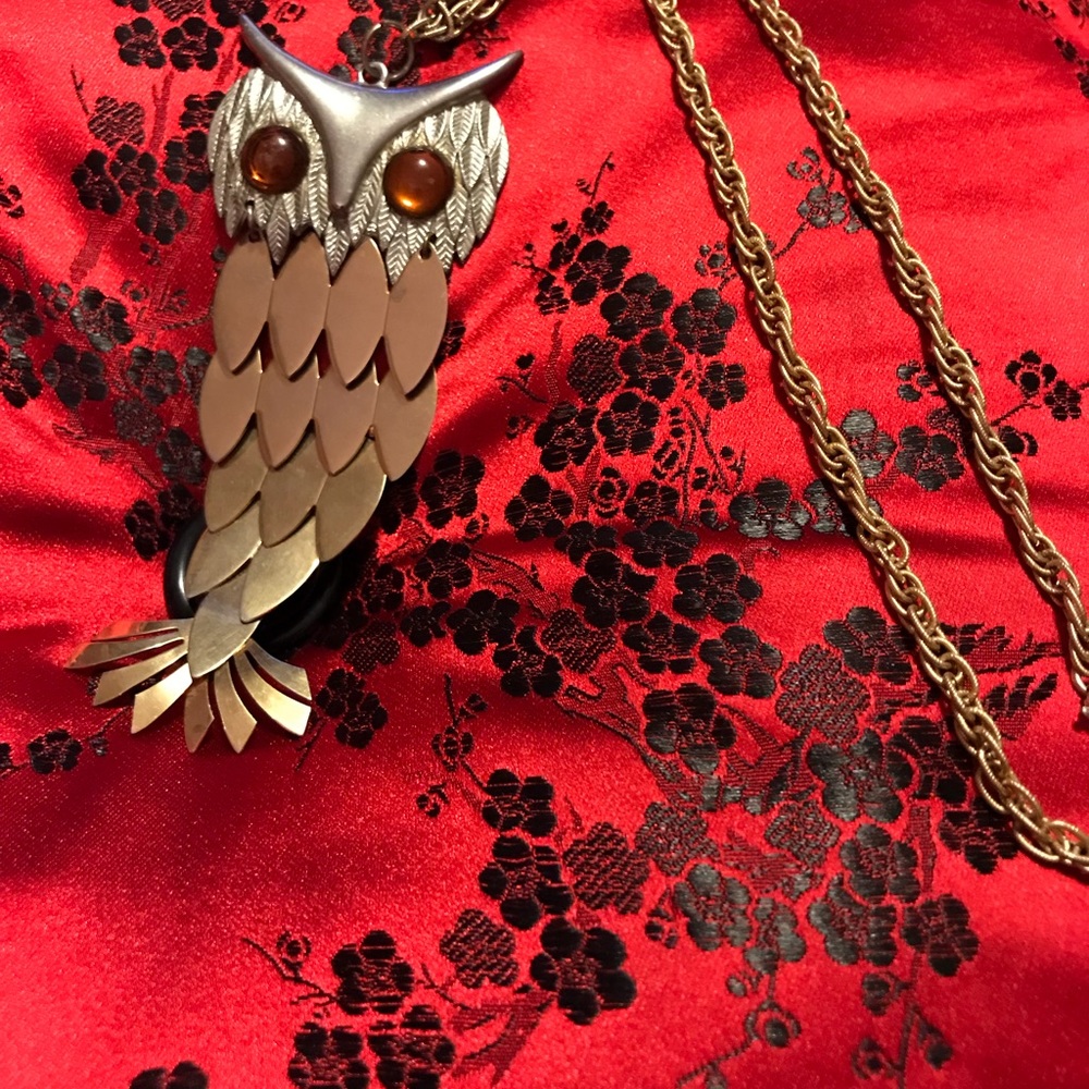 Owl necklace vintage